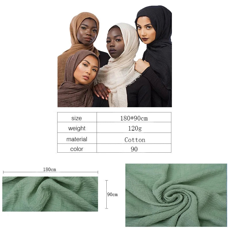 Eleganter Baumwoll-Hijab – Leicht, Atmungsaktiv und Vielseitig