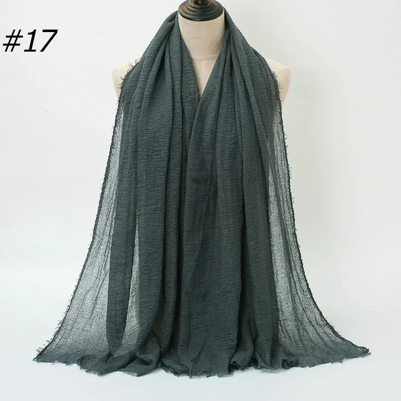Eleganter Baumwoll-Hijab – Leicht, Atmungsaktiv und Vielseitig