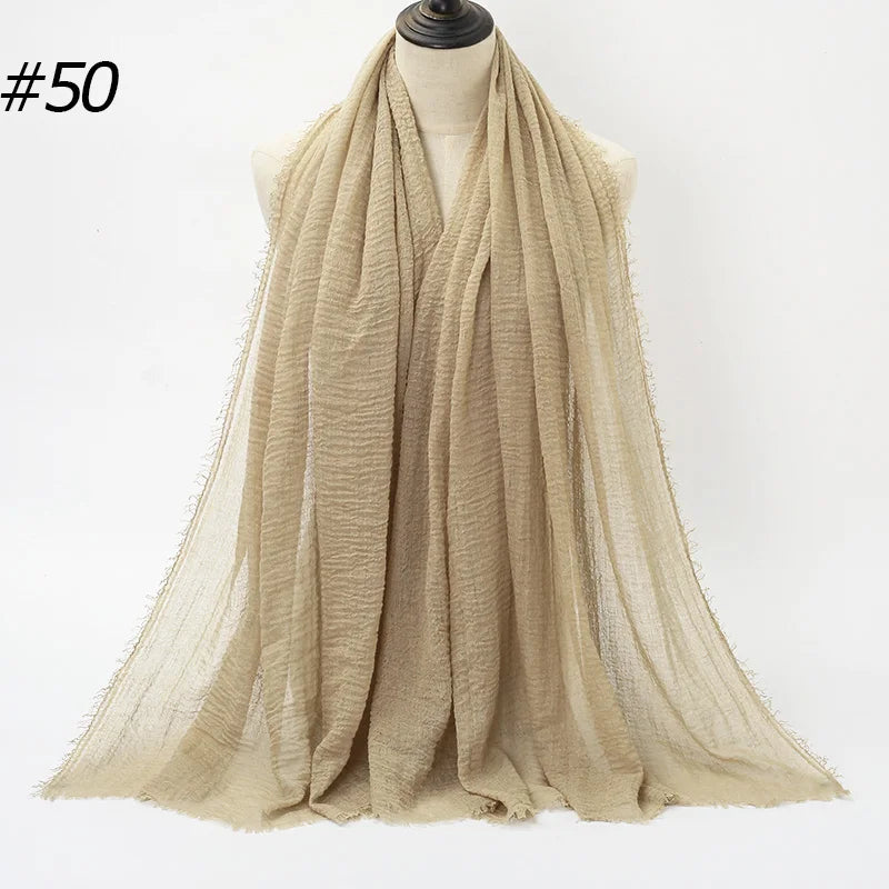 Eleganter Baumwoll-Hijab – Leicht, Atmungsaktiv und Vielseitig