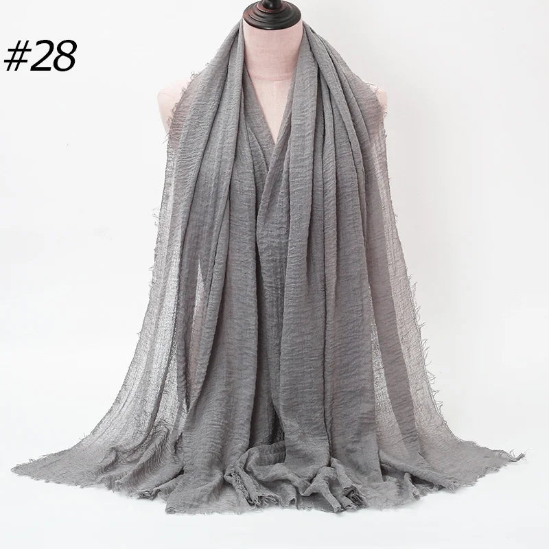 Eleganter Baumwoll-Hijab – Leicht, Atmungsaktiv und Vielseitig