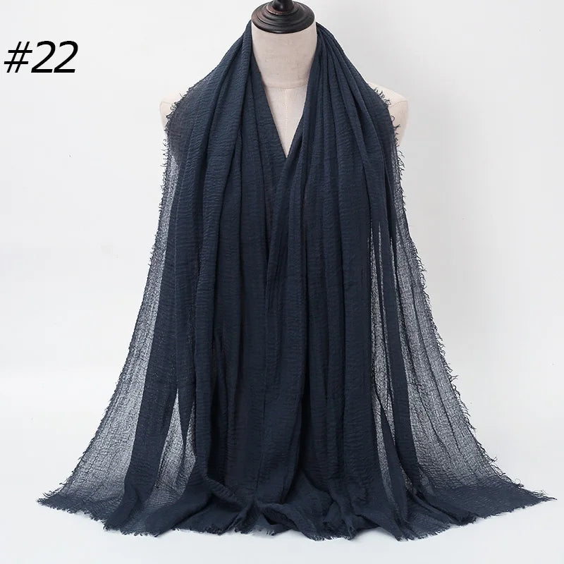 Eleganter Baumwoll-Hijab – Leicht, Atmungsaktiv und Vielseitig