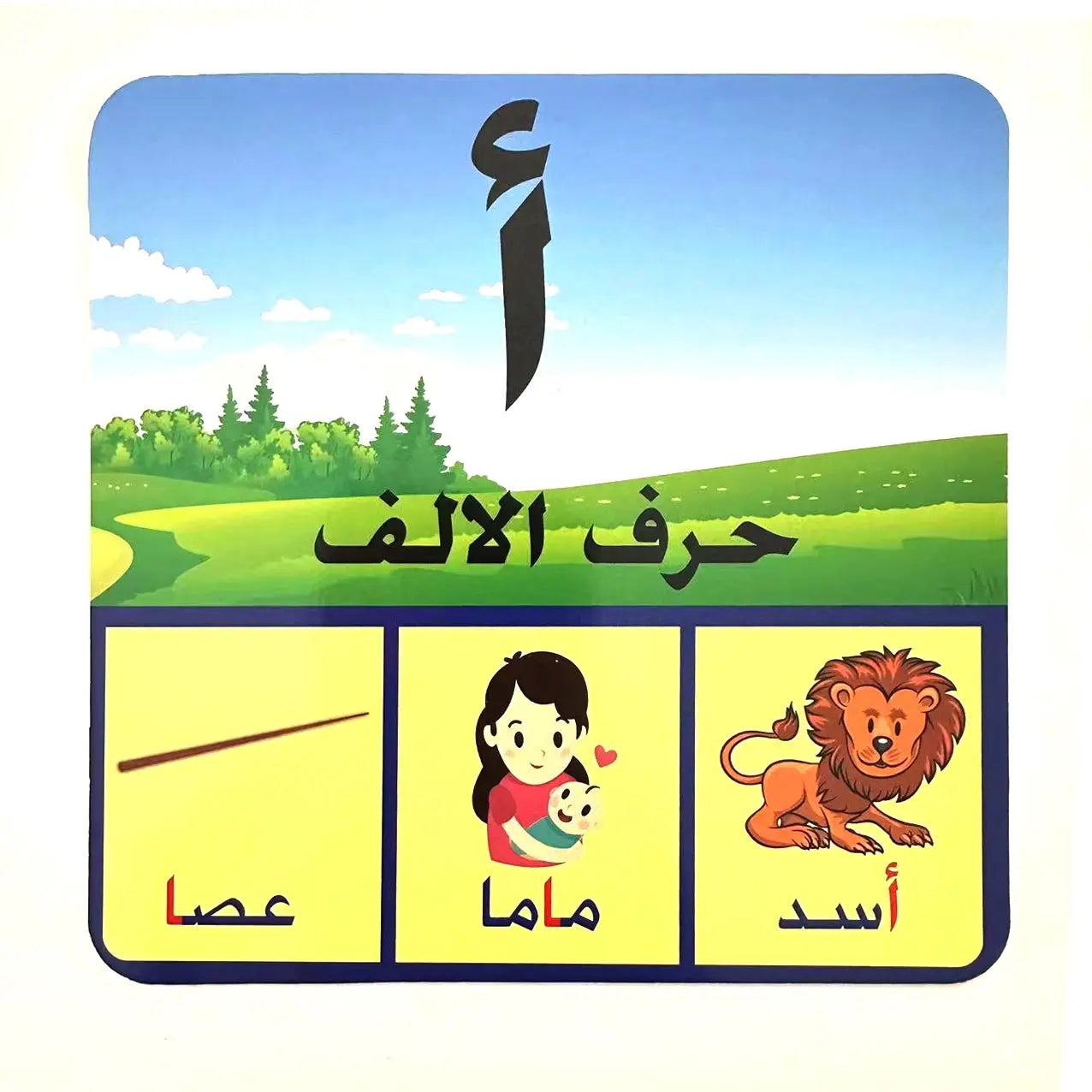Lernkarten für Arabisches Alphabet – 28 Stück, Pädagogisches Spielzeug für Kinder