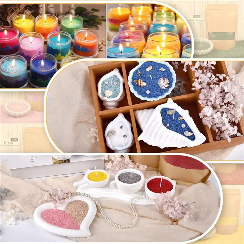 Bunte Sandwachskörner – Aromatherapie & Kerzendekoration (500g)