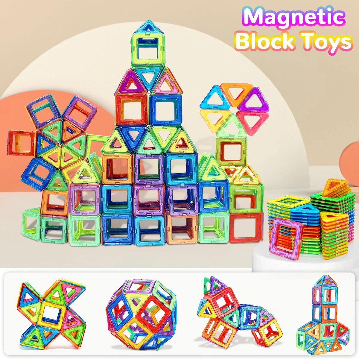 Magnetische Konstruktionsbausteine für Kinder – Spielzeug in bunten Farben