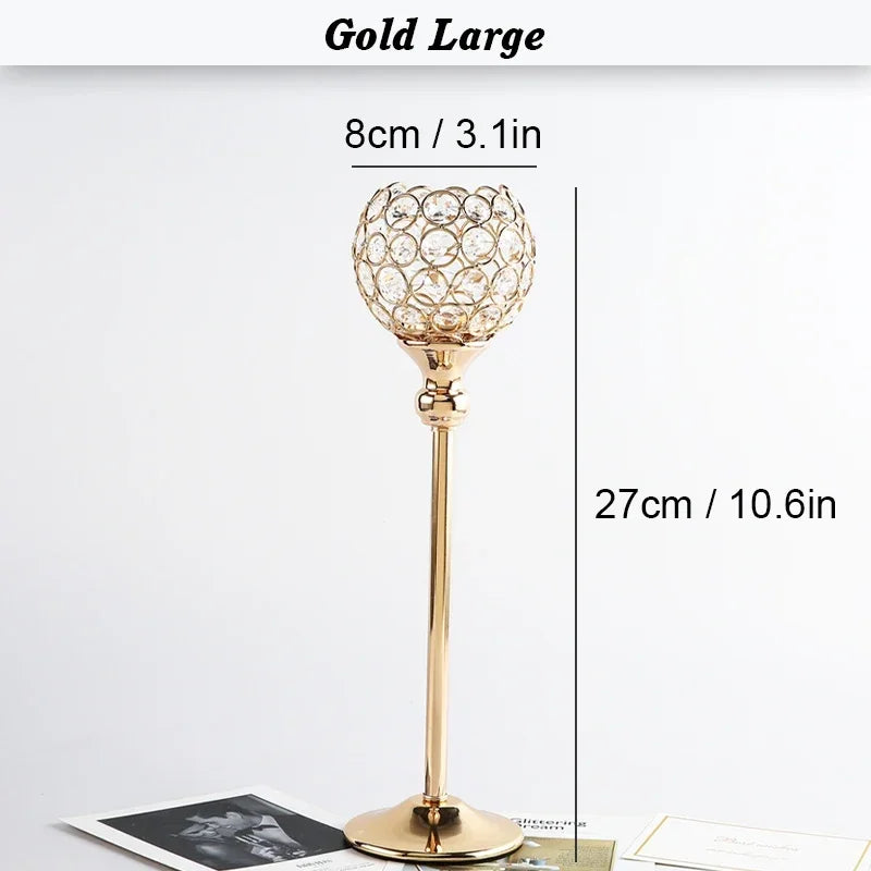 Luxuriöser Kristall-Kerzenhalter – Elegantes Tischdekor für Hochzeiten, Feste und Zuhause