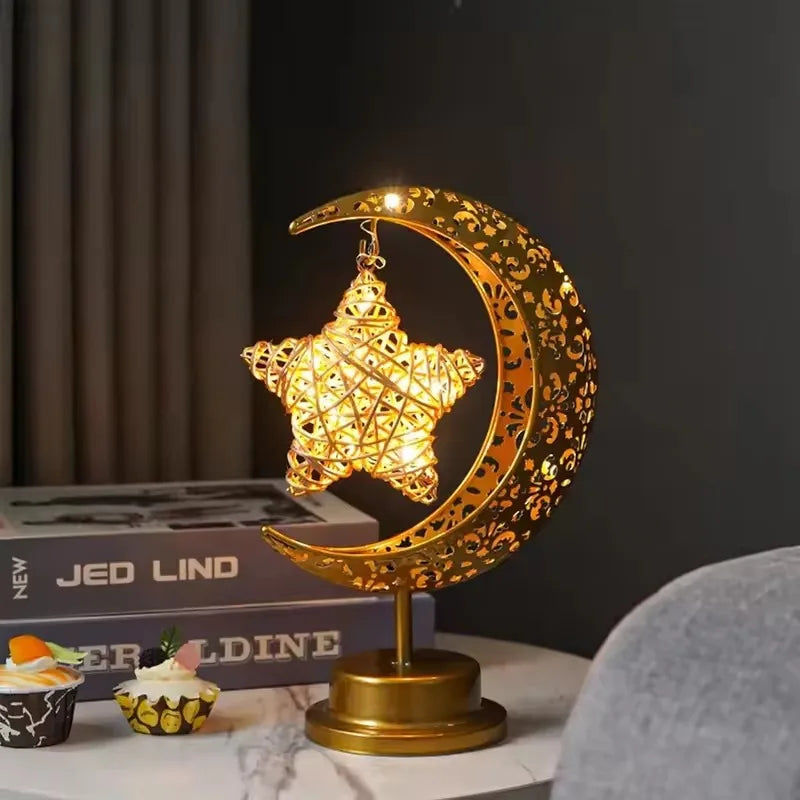 360° drehbare LED-Mondlampe – Orientalische Leuchte für Ramadan