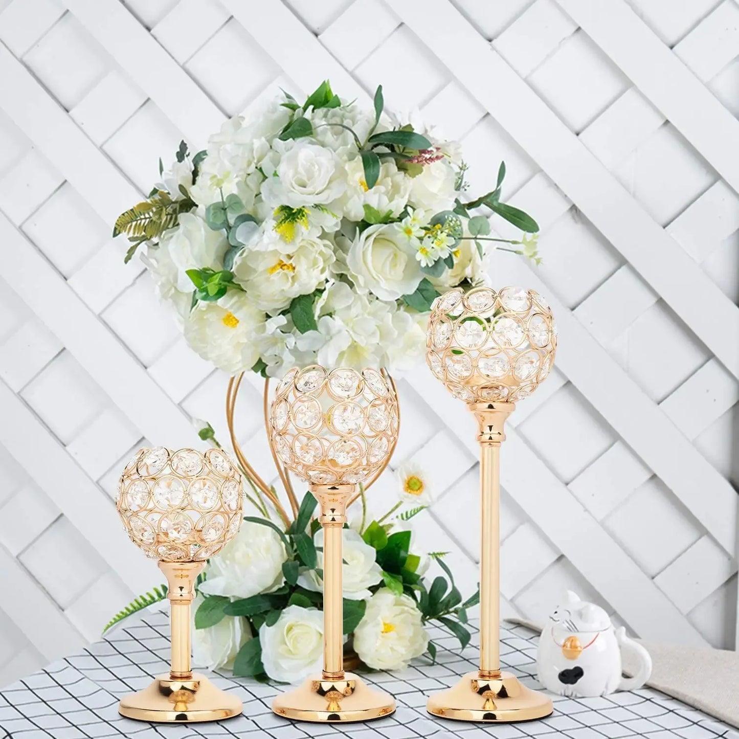 Luxuriöser Kristall-Kerzenhalter – Elegantes Tischdekor für Hochzeiten, Feste und Zuhause
