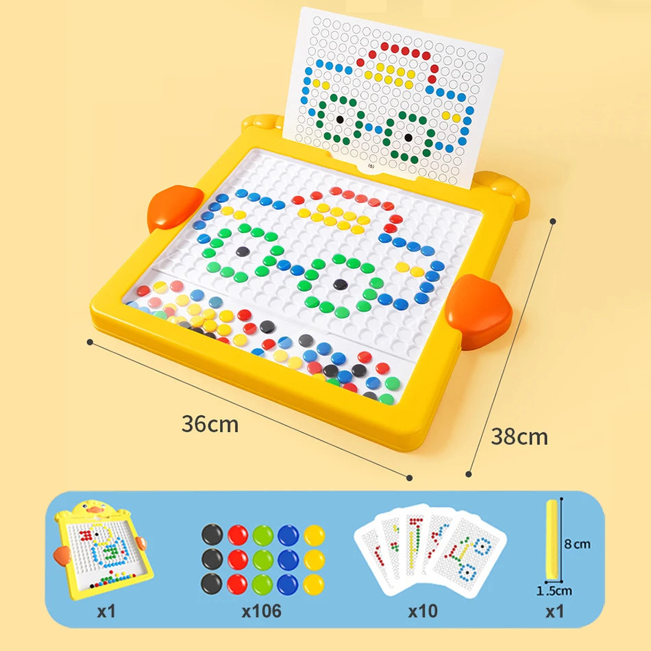 Magnetische Zeichen- und Mosaiktafel für Kinder – Ente Design