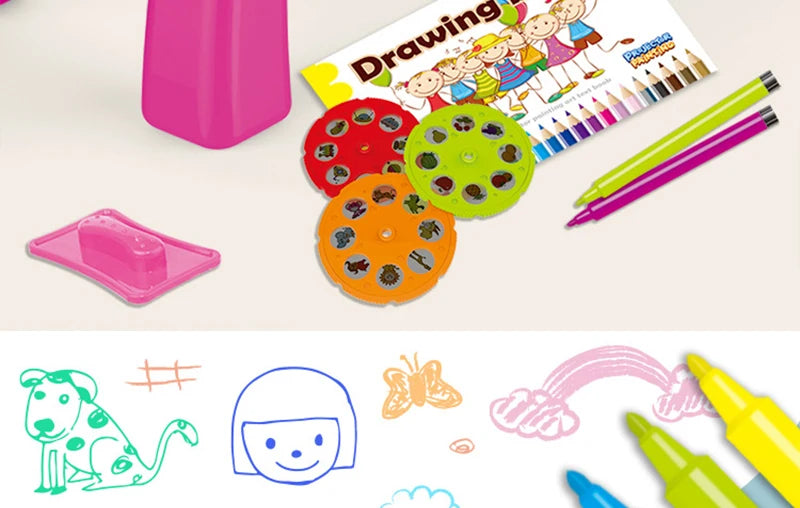 Kinder Zeichentisch mit Projektor – Kreatives Malen und Lernen