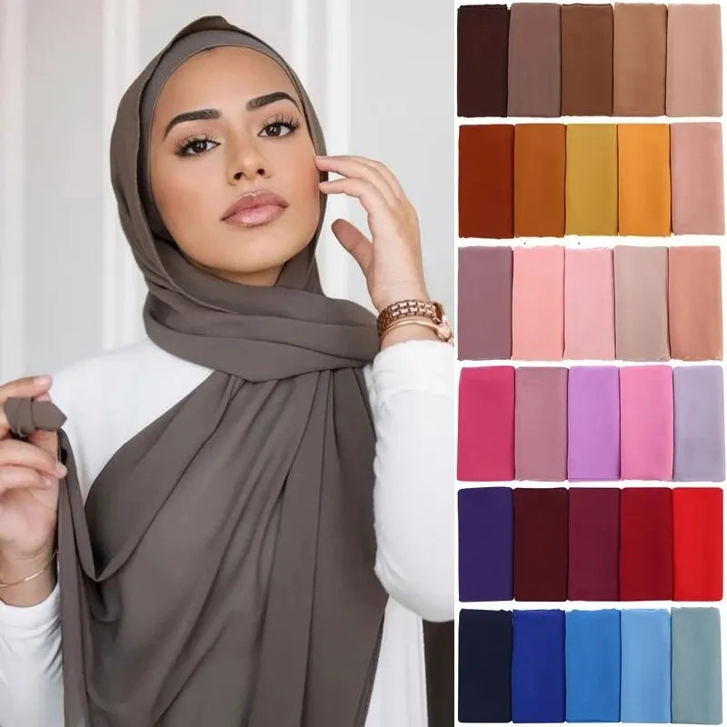 حجاب شيفون أنيق - خفيف الوزن، قابل للتهوية، وعصري