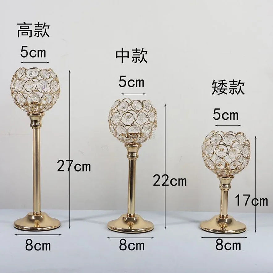 Luxuriöser Kristall-Kerzenhalter – Elegantes Tischdekor für Hochzeiten, Feste und Zuhause