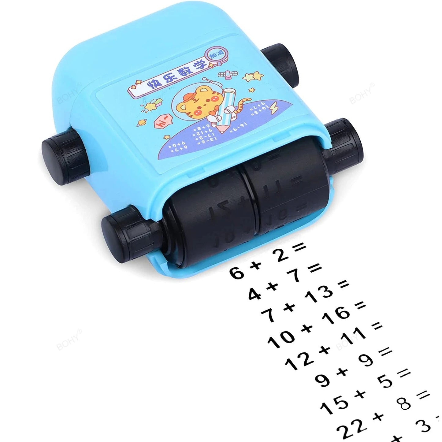 2-in-1 Mathe-Lernstempel für Kinder – Addieren & Subtrahieren mit Rollendesign