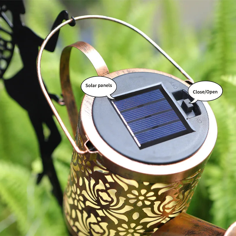 Solar Gießkanne mit LED-Lichterkette – Gartenfee Dekolampe, Wasserdicht, Warmweiß