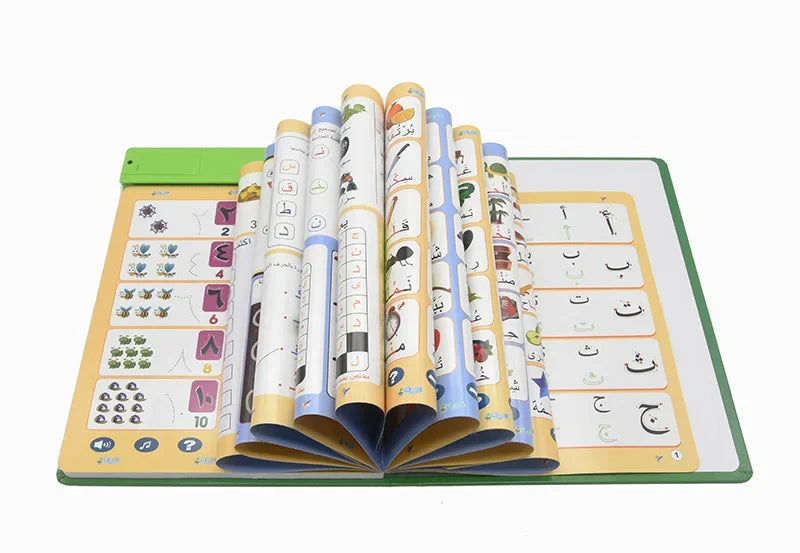 Interaktives Arabisches Lernbuch für Kinder – Buchstaben, Zahlen, Formen, Farben, Mathematik und Berufe – Mit Tonseiten und Touch-Funktion