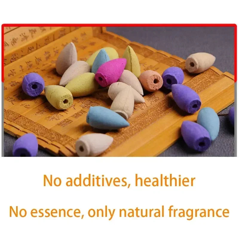 Rückfluss-Räucherkegel – Natürliche Düfte & Aromatherapie – Mehrfarbig