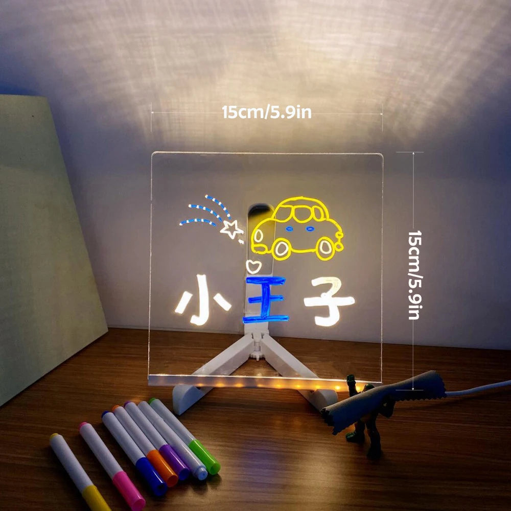 LED-Schreibtafel mit 7 Farben – Leuchtende Nachrichten & Kreative Deko