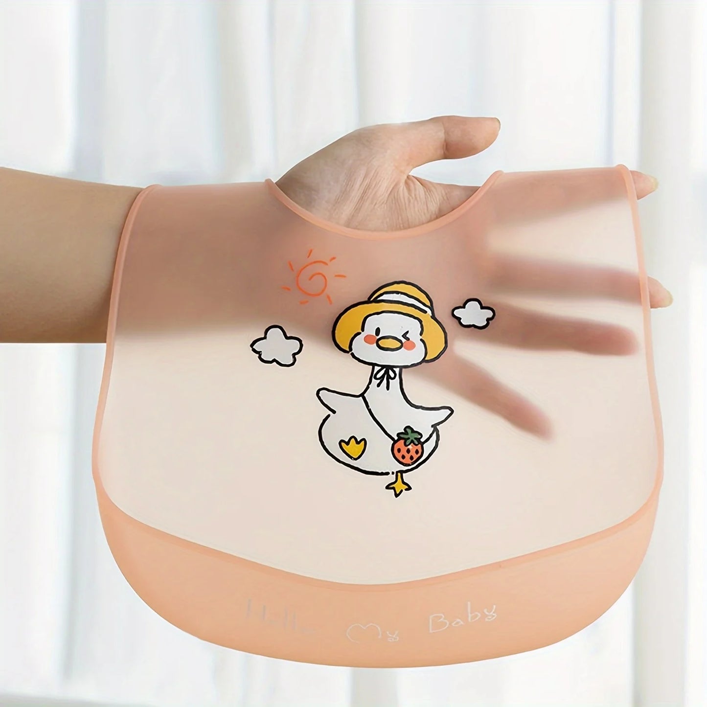 Wasserdichte Baby-Lätzchen aus Silikon, Verstellbare Weiche Babylätzchen mit Süßen Tiermotiven, Unisex für Jungen & Mädchen, Fütterungszubehör
