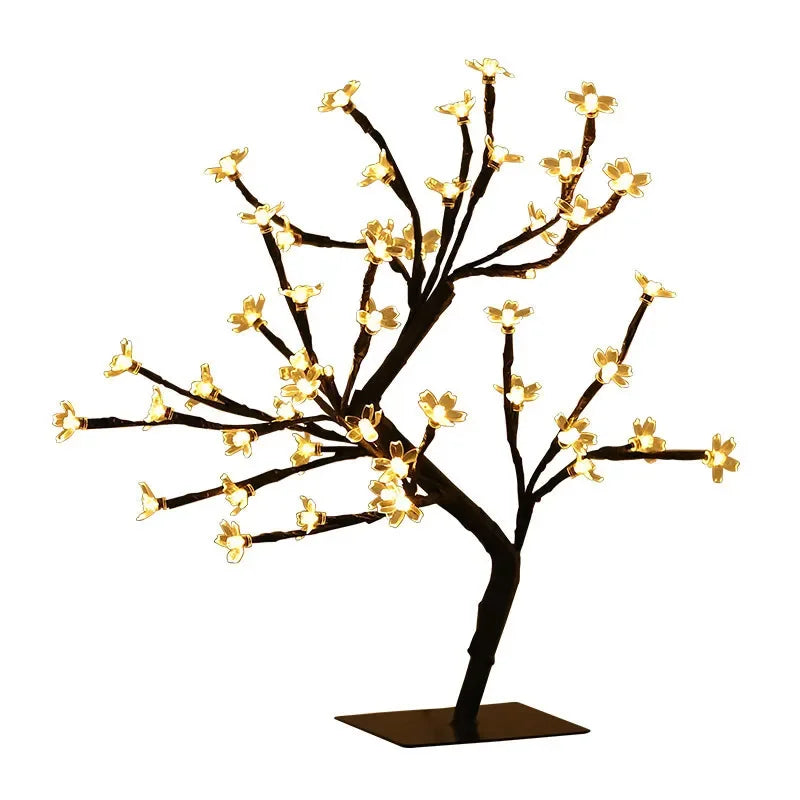 LED Kirschblüten-Baum Lampe – Warmweiß – 24/36/48 LEDs – USB & Batteriebetrieb