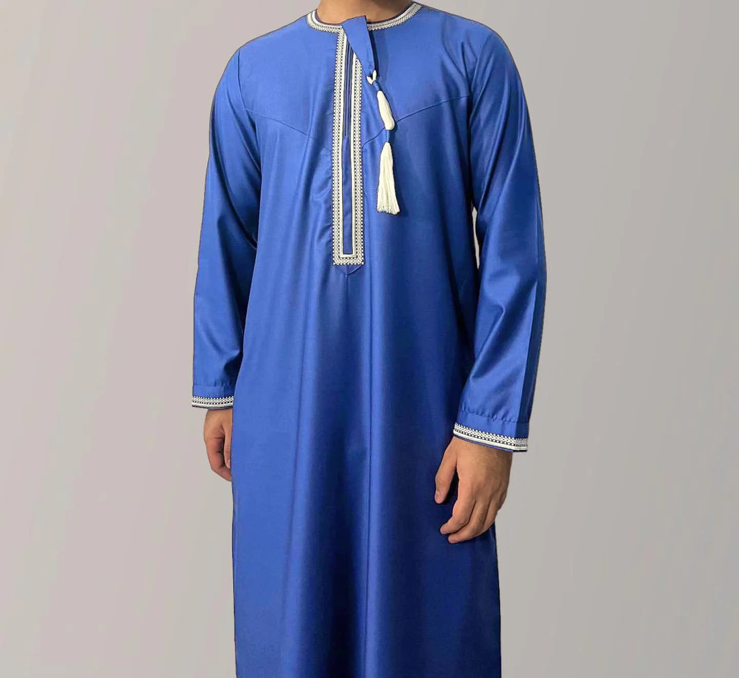 Klassische Marokkanische Herren-Djellaba mit Stickerei – In 6 Farben und Größen 52–62