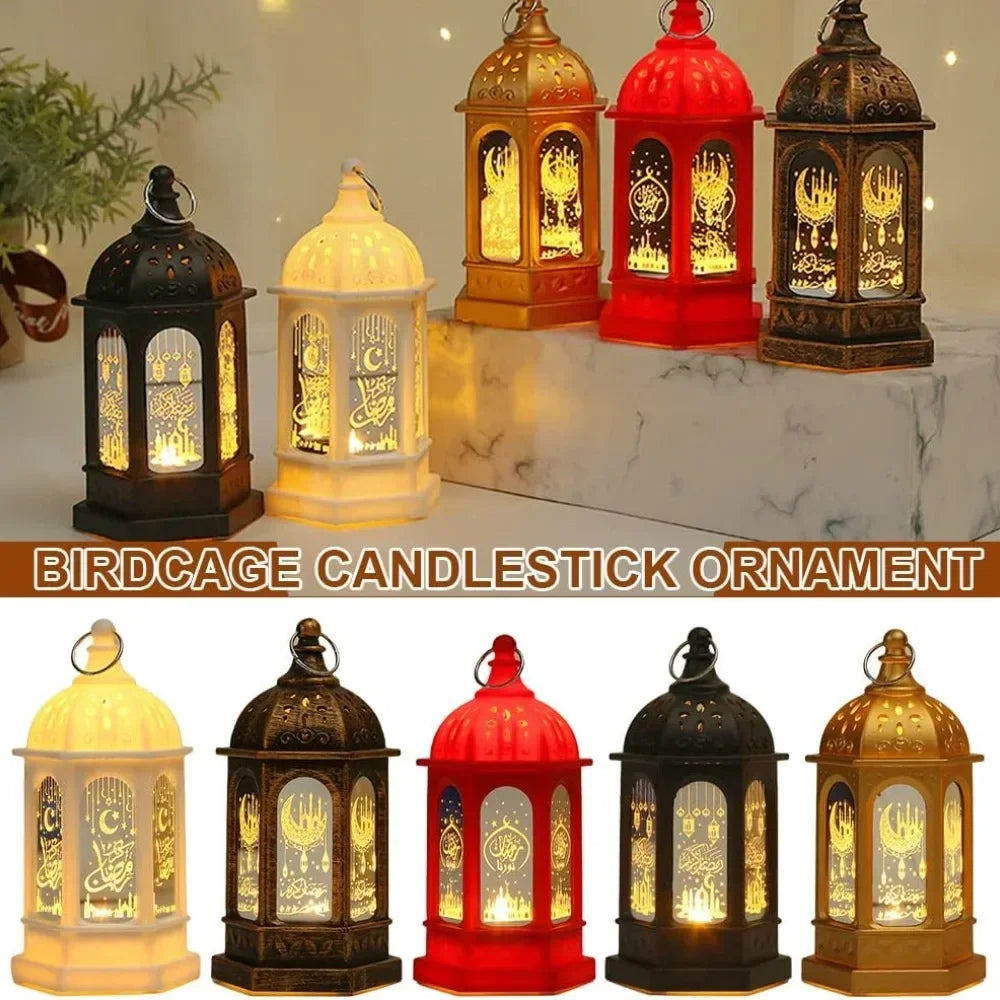 LED Ramadan Laterne – Dekorative Kunststoff-Lampe für festliche Beleuchtung