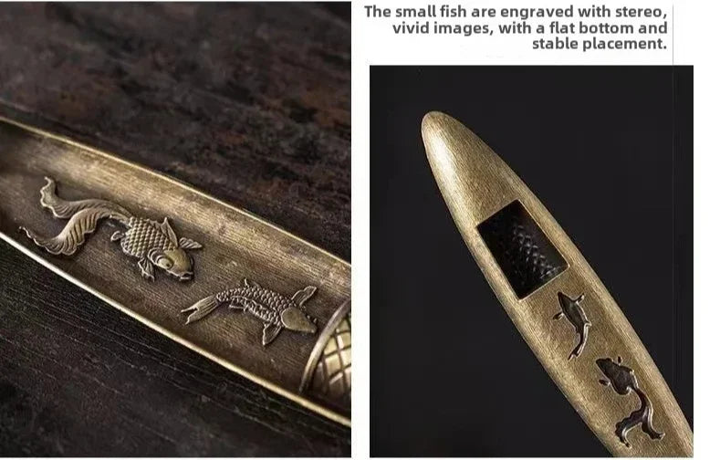 Metallischer Räucherstäbchenhalter – Eleganter Boot-Design-Halter aus Legierung