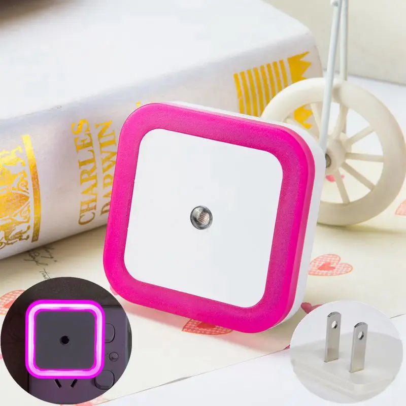 Quadratische LED-Nachtlampe mit Lichtsensor
