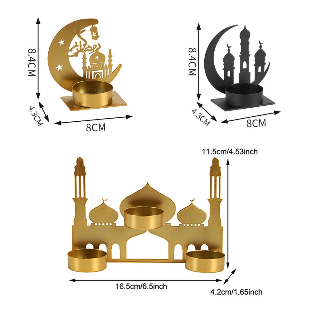 Ramadan & Eid Kerzenhalter – Islamische Metall-Teelichthalter