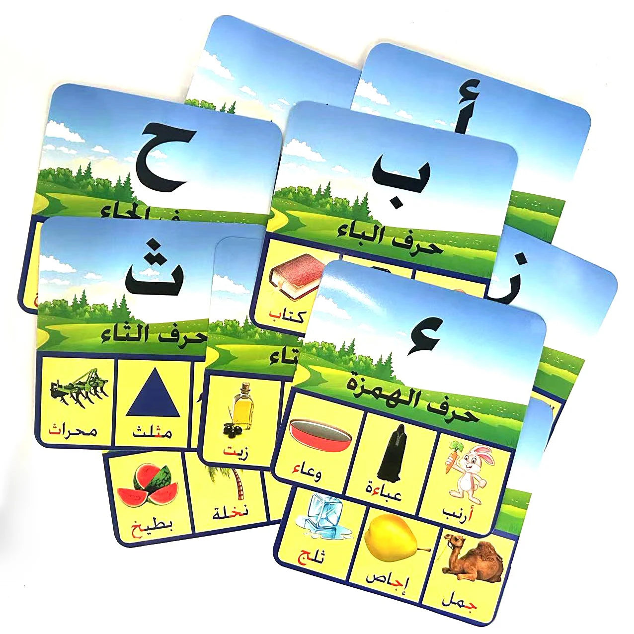 Lernkarten für Arabisches Alphabet – 28 Stück, Pädagogisches Spielzeug für Kinder