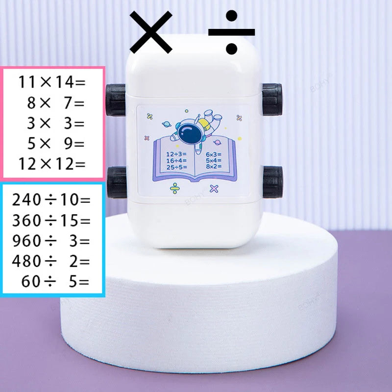 2-in-1 Mathe-Lernstempel für Kinder – Addieren & Subtrahieren mit Rollendesign
