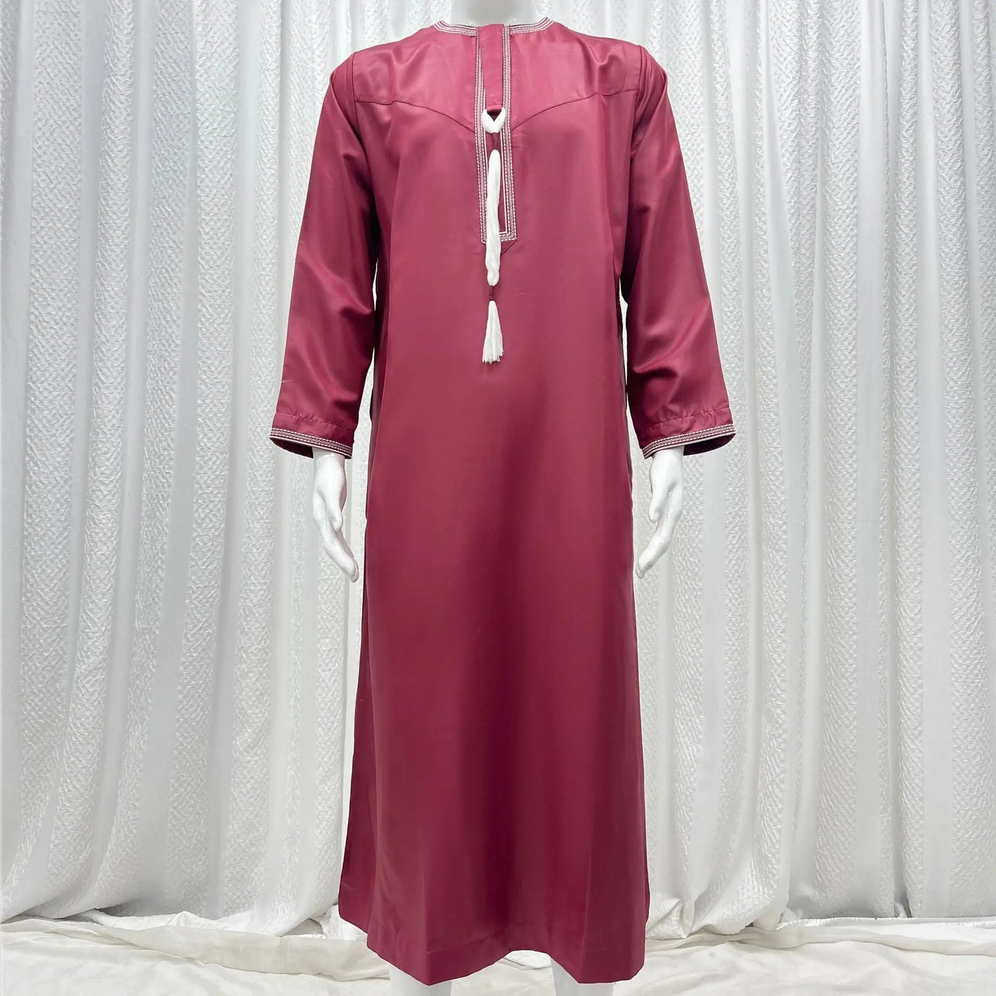 Klassische Marokkanische Herren-Djellaba mit Stickerei – In 6 Farben und Größen 52–62