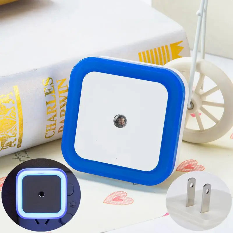Quadratische LED-Nachtlampe mit Lichtsensor