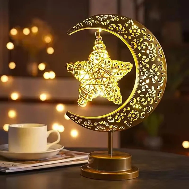 360° drehbare LED-Mondlampe – Orientalische Leuchte für Ramadan