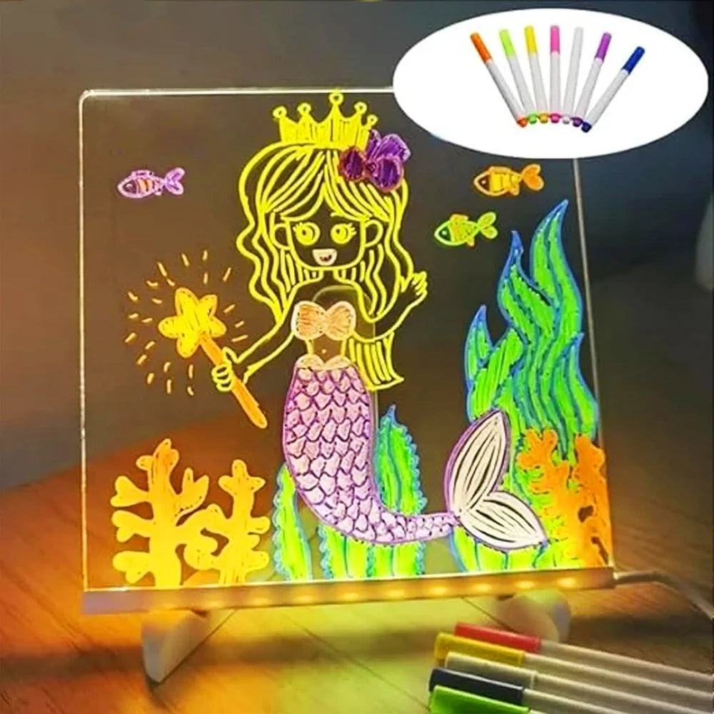 LED-Schreibtafel mit 7 Farben – Leuchtende Nachrichten & Kreative Deko
