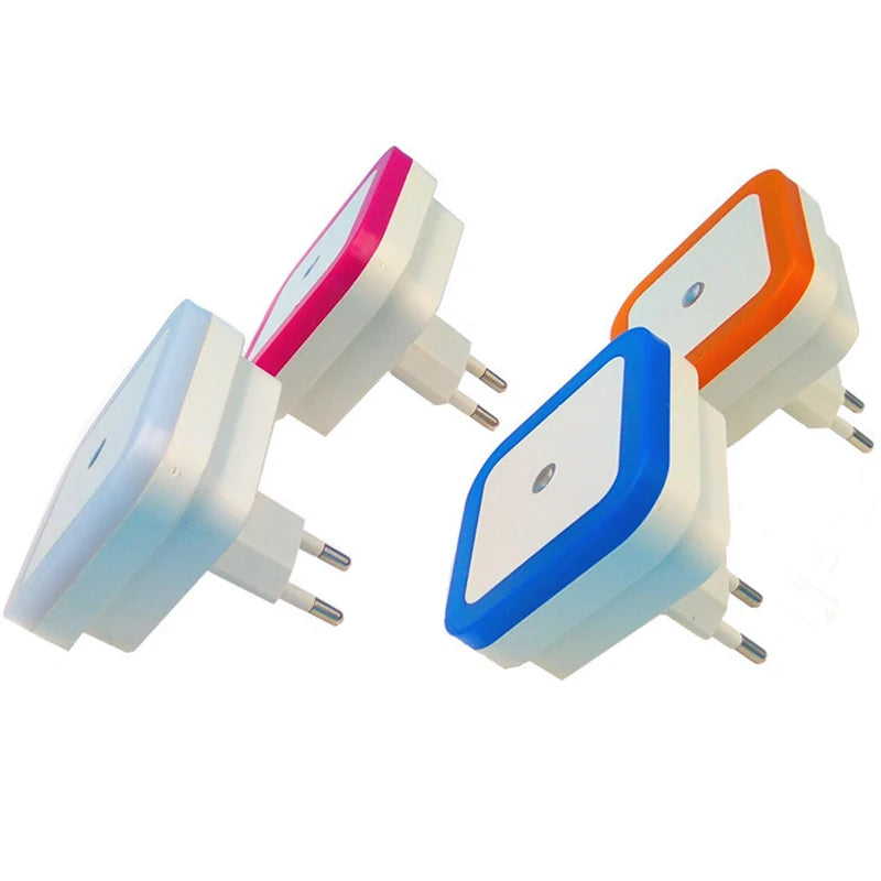 Quadratische LED-Nachtlampe mit Lichtsensor