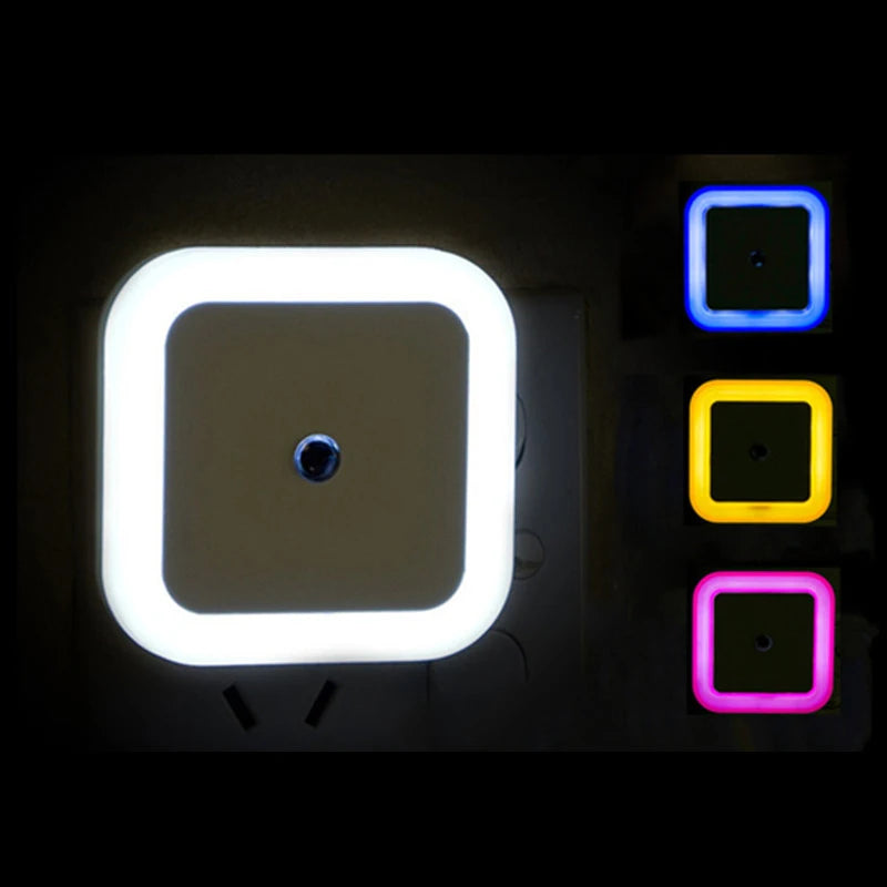 Quadratische LED-Nachtlampe mit Lichtsensor