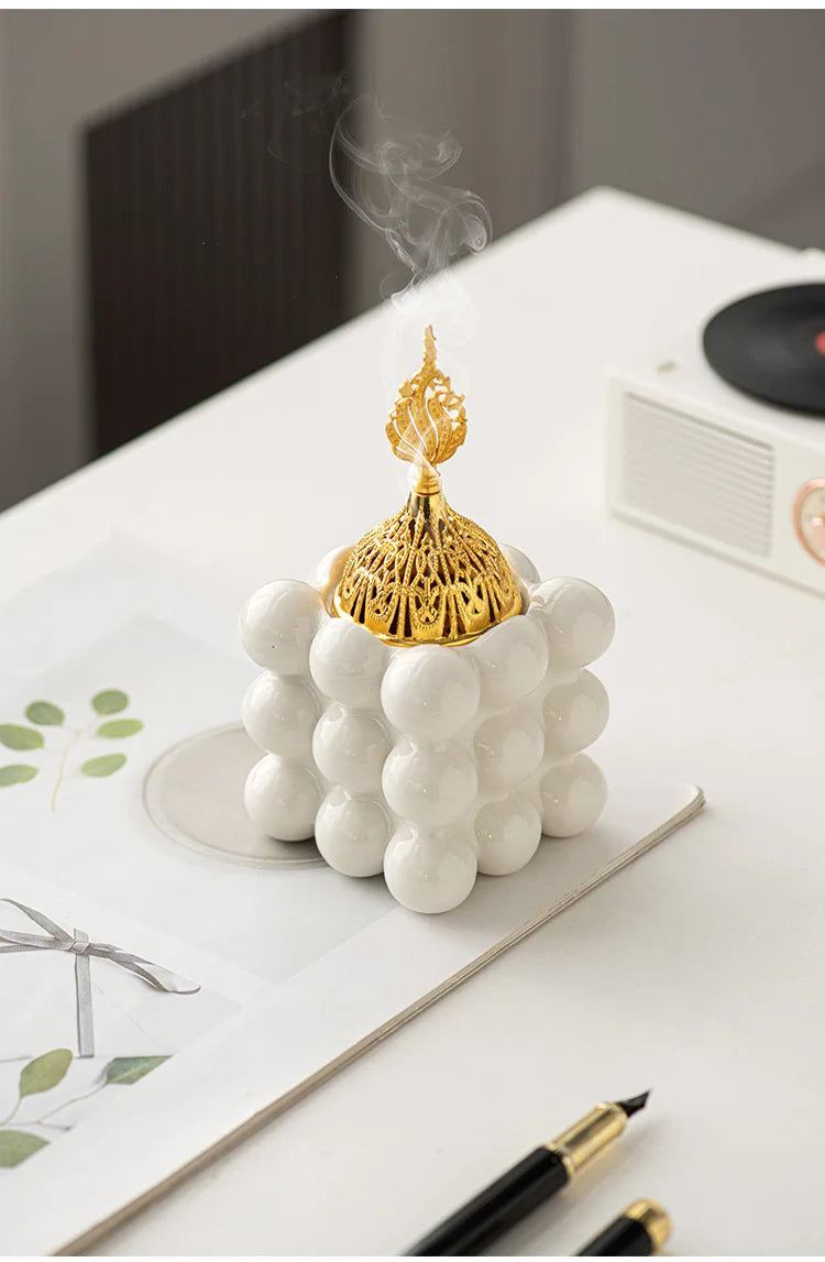 Eleganter Keramik-Aroma-Brenner – Luxus Räuchergefäß für Zuhause und Büro