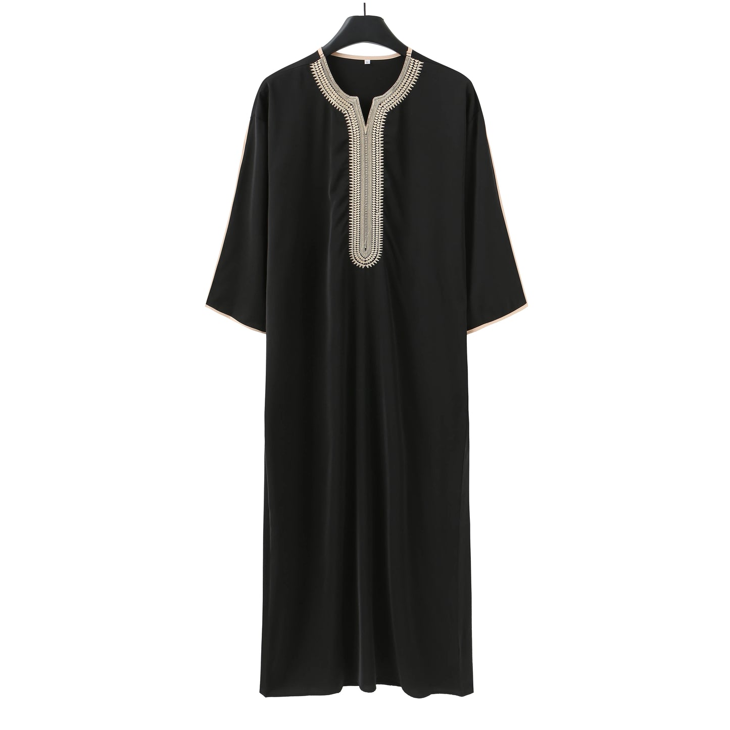 Herren Kaftan mit Stickerei – Locker geschnitten, kurzärmlig, atmungsaktiv – Traditionelles marokkanisches Design