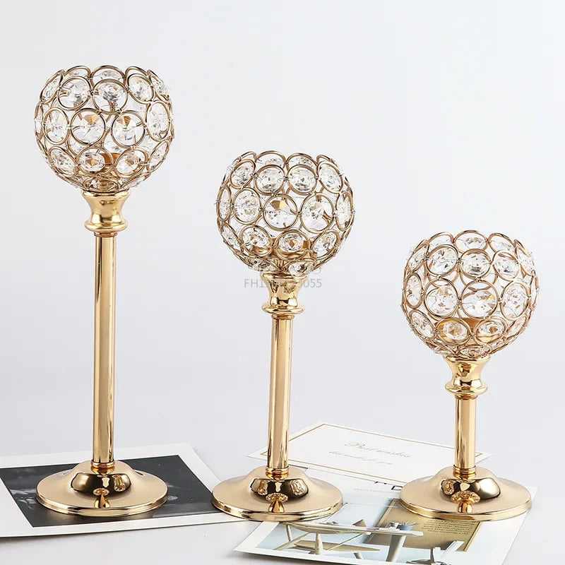 Luxuriöser Kristall-Kerzenhalter – Elegantes Tischdekor für Hochzeiten, Feste und Zuhause