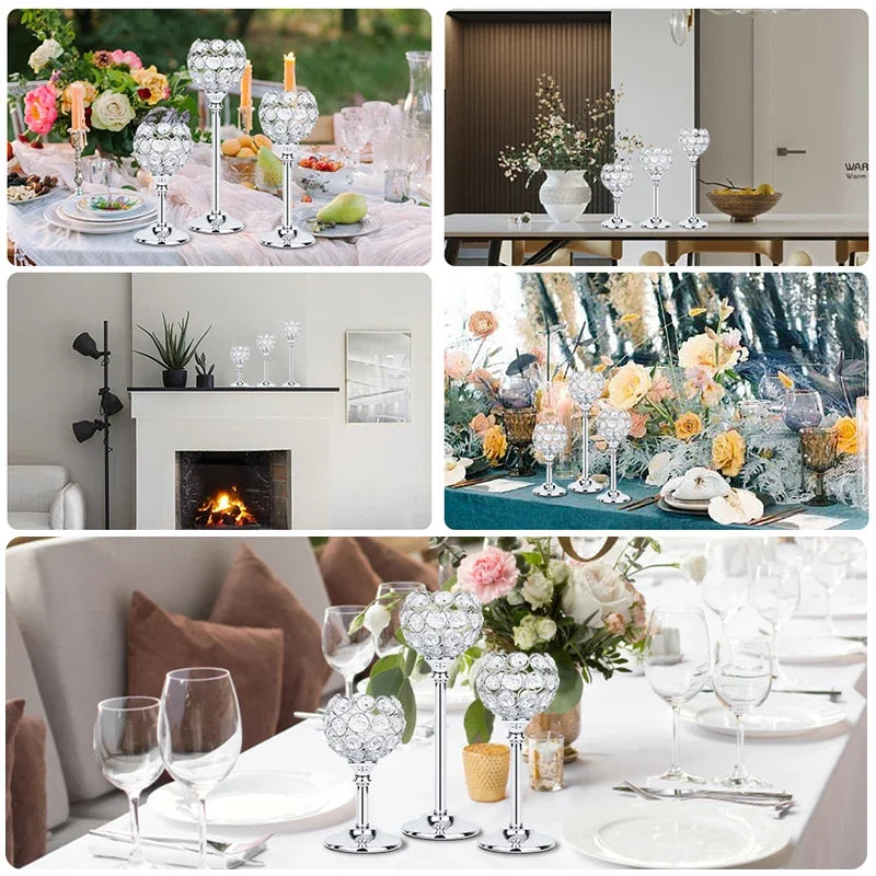 Luxuriöser Kristall-Kerzenhalter – Elegantes Tischdekor für Hochzeiten, Feste und Zuhause