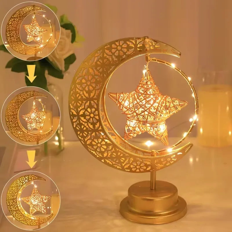 360° drehbare LED-Mondlampe – Orientalische Leuchte für Ramadan