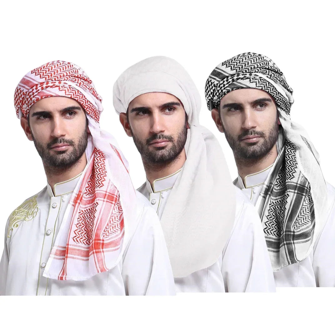كوفية رجالية عربية 140×140 سم – شماغ تقليدي