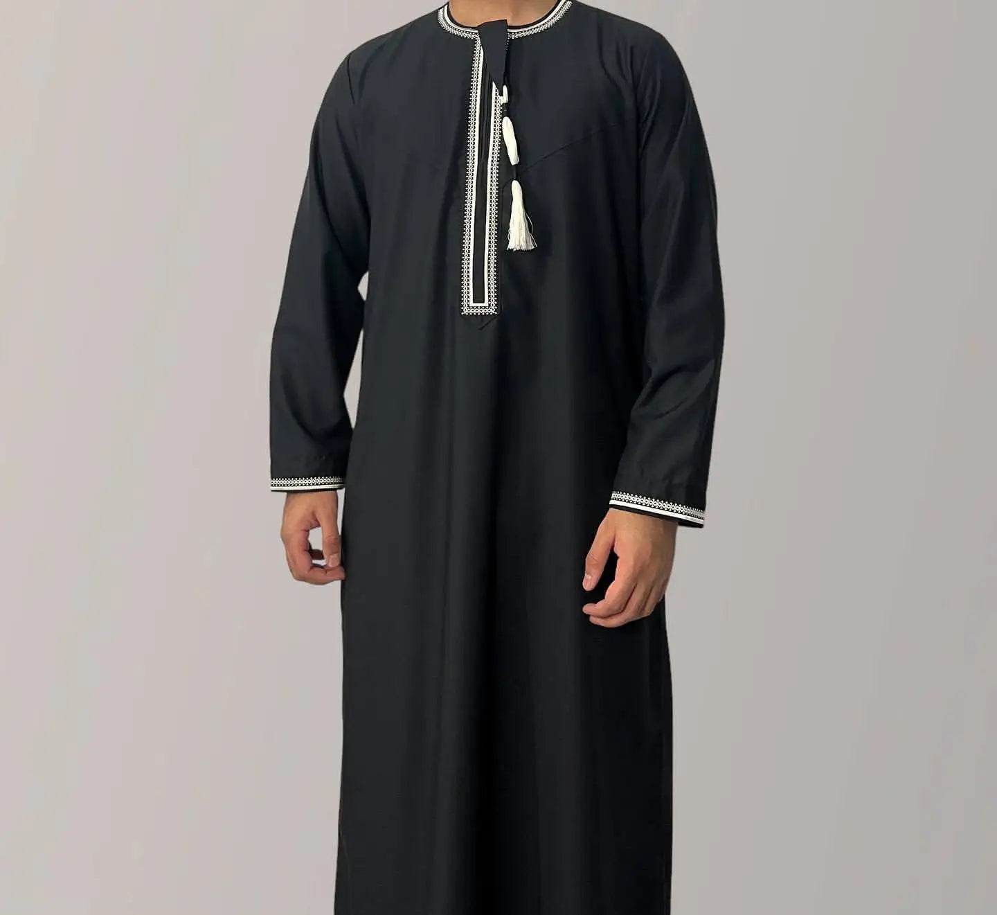 Klassische Marokkanische Herren-Djellaba mit Stickerei – In 6 Farben und Größen 52–62