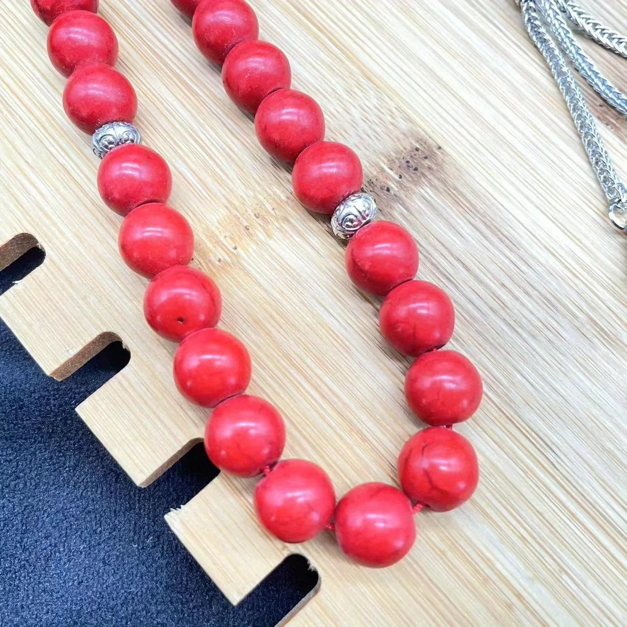 Islamischer Gebetsrosenkranz – Handgefertigte Harzperlen mit Quasten, Türkisfarben, Tasbih mit 33 Perlen