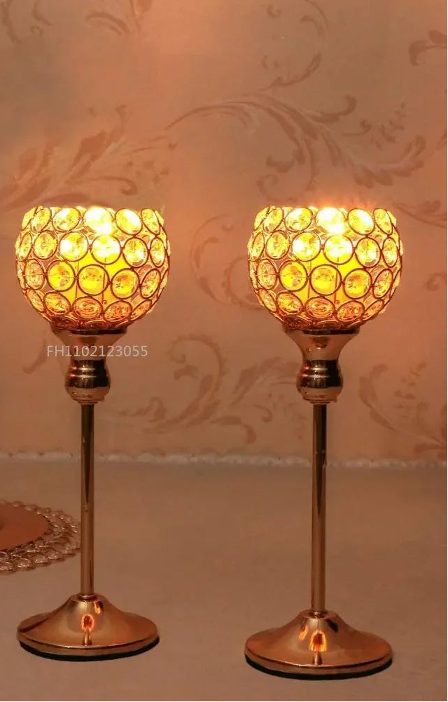Luxuriöser Kristall-Kerzenhalter – Elegantes Tischdekor für Hochzeiten, Feste und Zuhause