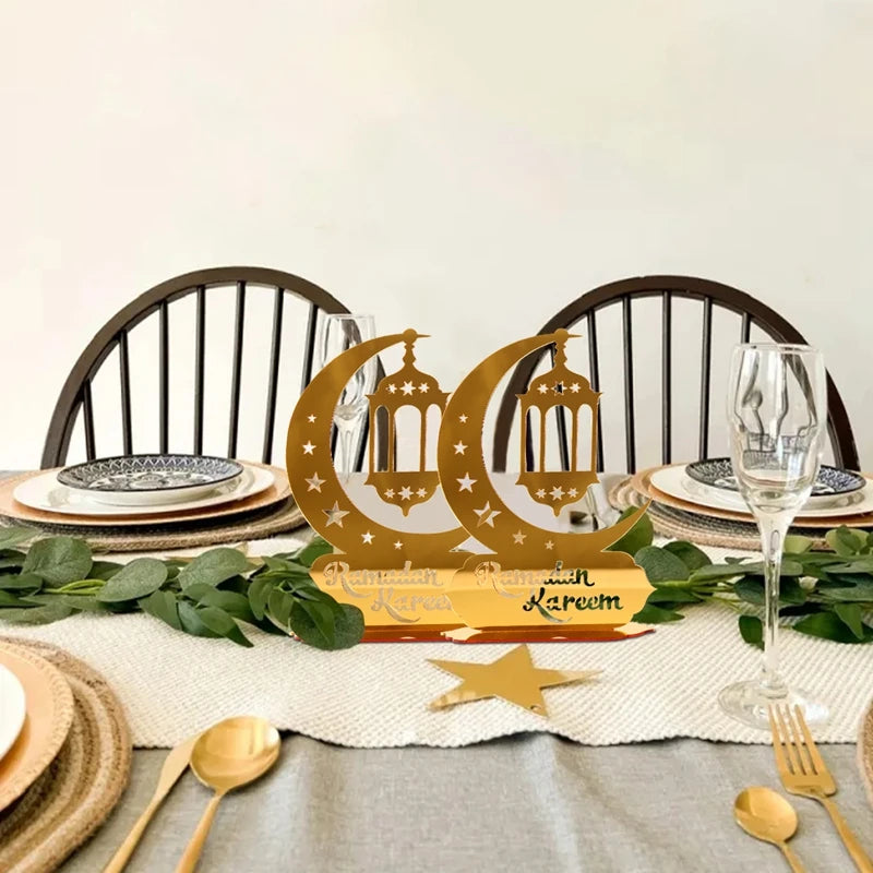 Elegant Eid & Ramadan Tray – Acrylic Decor Plate for Table Centerpieces