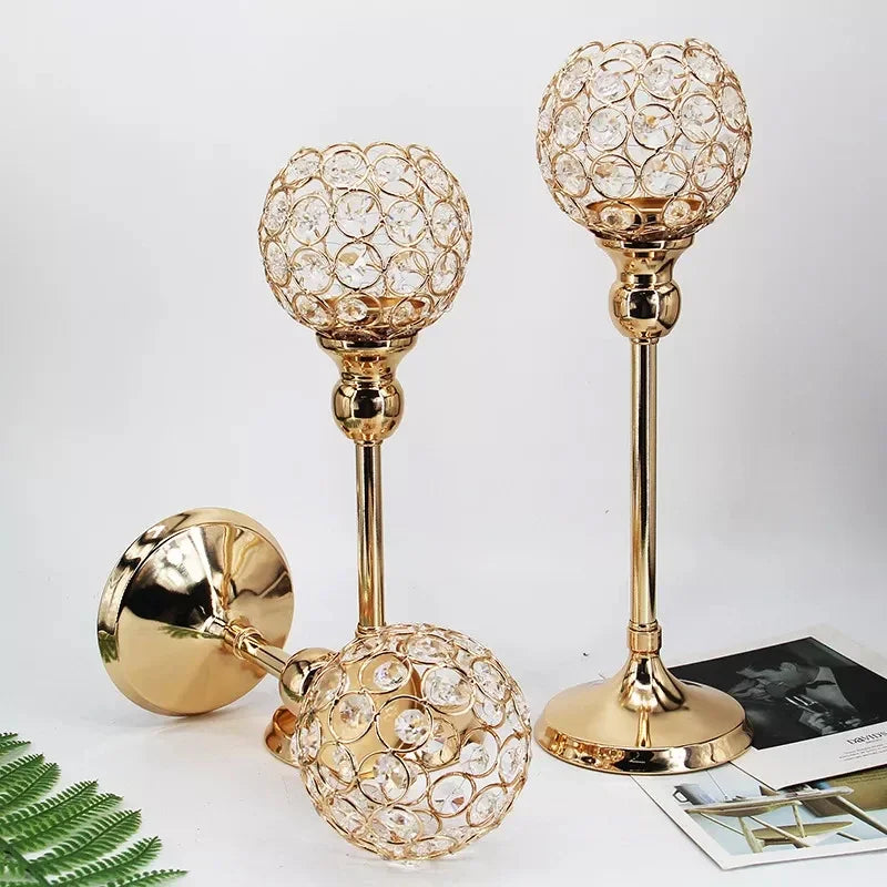 Luxuriöser Kristall-Kerzenhalter – Elegantes Tischdekor für Hochzeiten, Feste und Zuhause