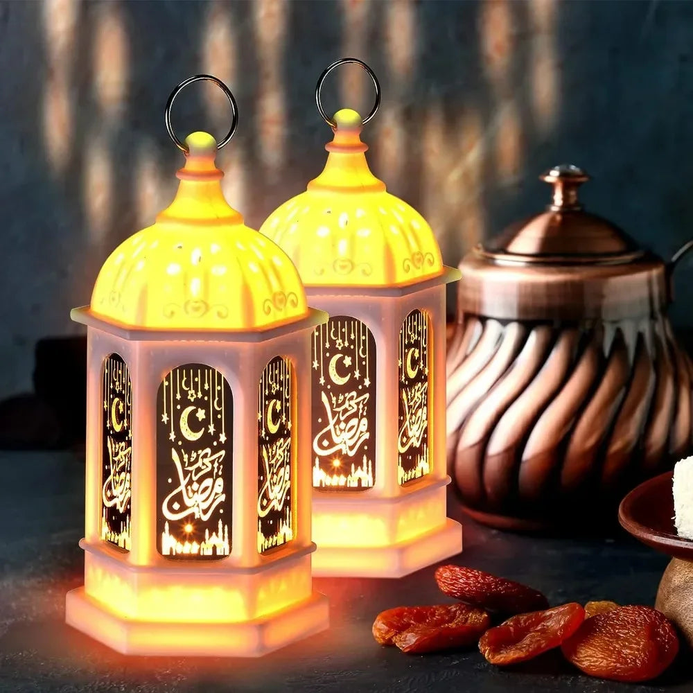 LED Ramadan Laterne – Dekorative Kunststoff-Lampe für festliche Beleuchtung