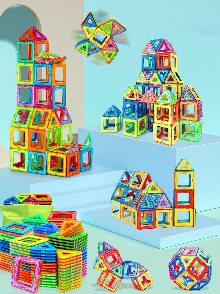 Magnetische Konstruktionsbausteine für Kinder – Spielzeug in bunten Farben
