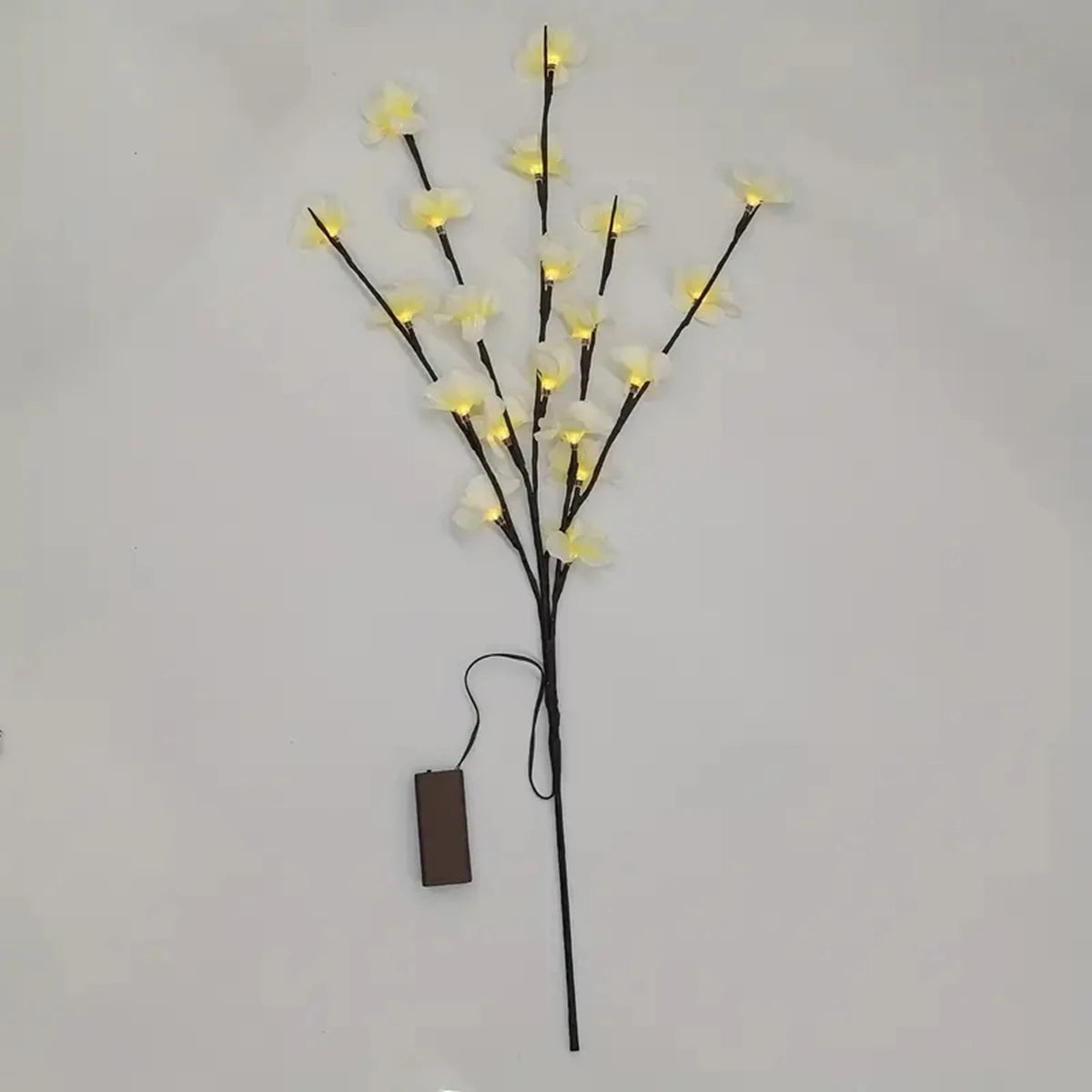 LED Orchideen-Blumenlicht – Weiße Phalaenopsis – 20–50 LEDs – Batteriebetrieben