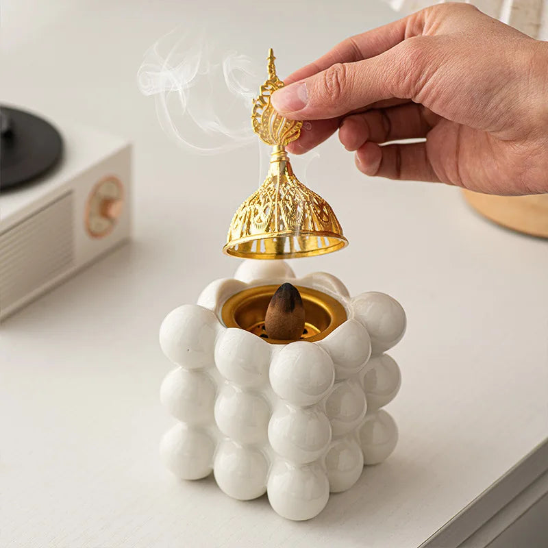 Eleganter Keramik-Aroma-Brenner – Luxus Räuchergefäß für Zuhause und Büro